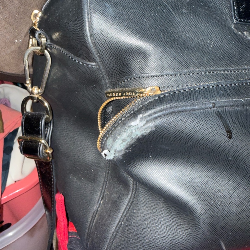 Tory Burch Black Leather Travel Bag - Picture 10 of 11